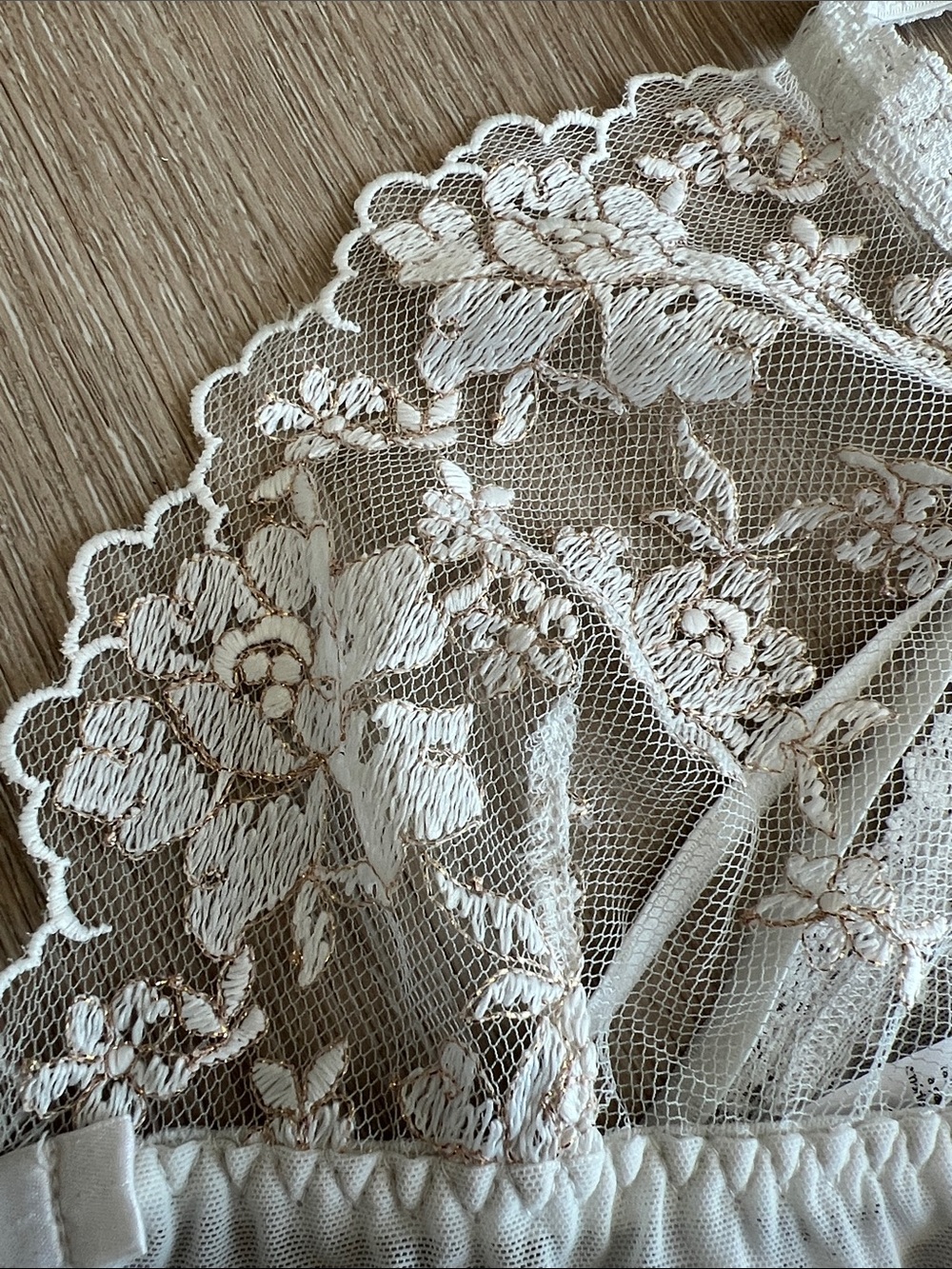 Hanky Panky Sheer Lace Babydoll Chemise Nightdress Women’s Large Cream/Off White - Picture 10 of 10